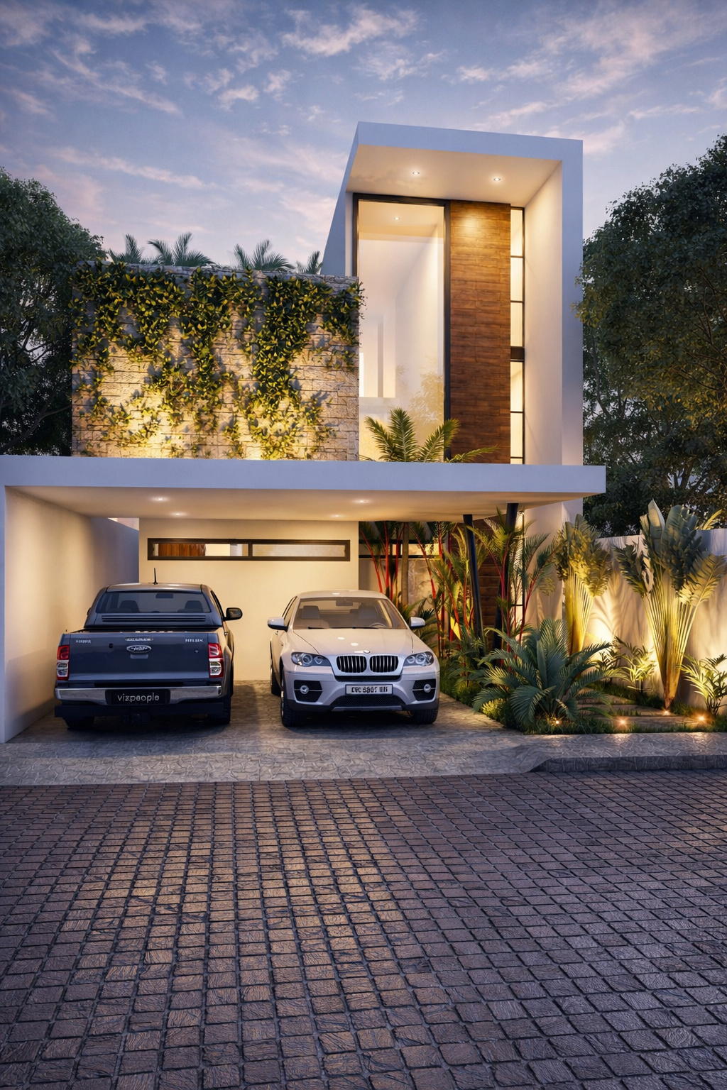 Casa Aqua, vivienda contemporánea diseñada por Vallesa Arquitectura en Cancún