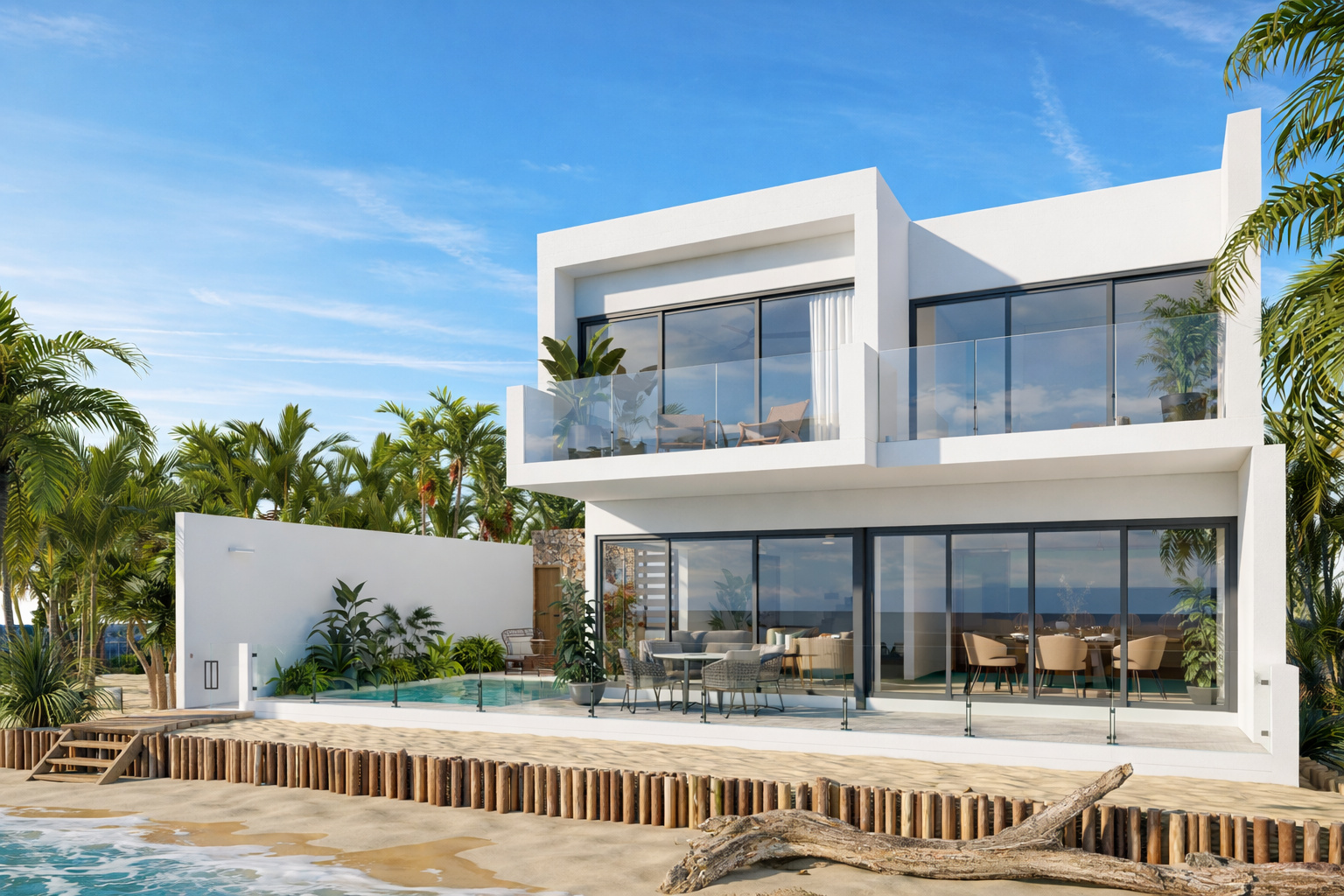 Desarrollo Cocoloba, conjunto de viviendas frente al mar por Vallesa Arquitectura